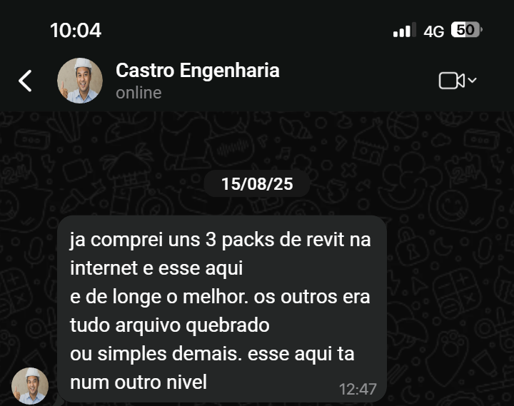 Feedback do Castro Engenharia: já comprou 3 packs de Revit, esse é o melhor